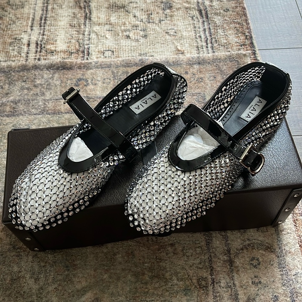 Alaia strass ballet flats 38